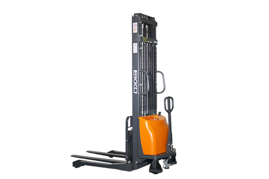 EKKO Semi-Electric Straddle Stacker | 118" Lift Height | 3300 lb Capacity | EA15A
