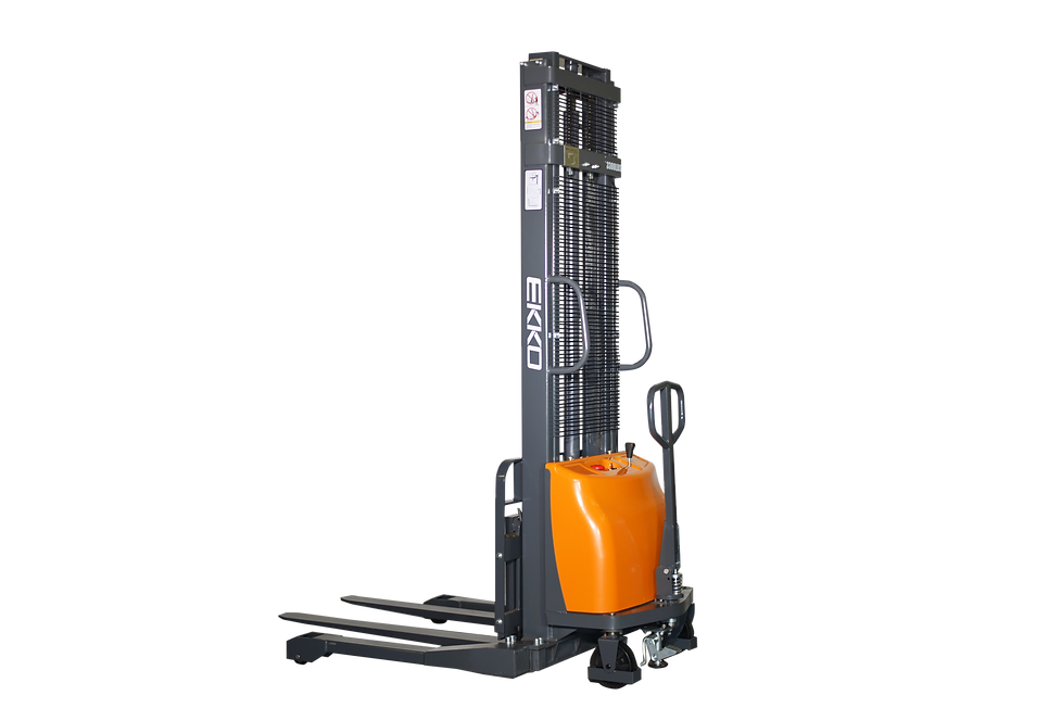 EKKO Semi-Electric Straddle Stacker | 118" Lift Height | 3300 lb Capacity | EA15A