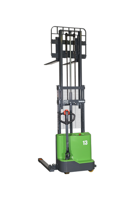 EKKO Lithium Straddle Stacker | 2800 lb Cap | 138" Lift Ht | EB13C-138LI