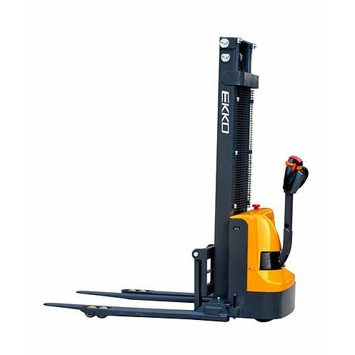 EKKO Electric Straddle Stacker | 145" Lift Height | 3000 lb Capacity | EB12EA
