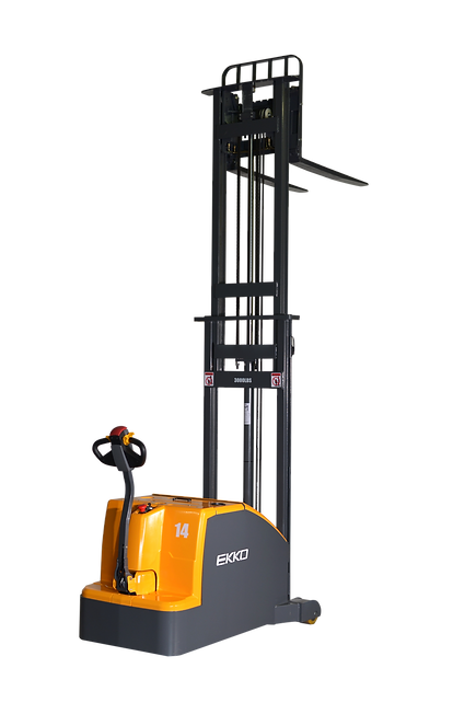 EKKO Counterbalanced Walkie Stacker | 130" Lift Height | 3000 lb Capacity | EK14C-130