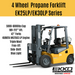 EKKO Pneumatic Propane Forklift (LPG) 6000 lbs cap, 189" Lift Height - EK30SLP