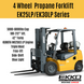 EKKO Pneumatic Propane Forklift (LPG) 6000 lbs cap, 189" Lift Height - EK30LP
