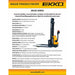 EKKO Electric Straddle Stacker | 138" Lift Height | 2640 lb Capacity | EB12E-138