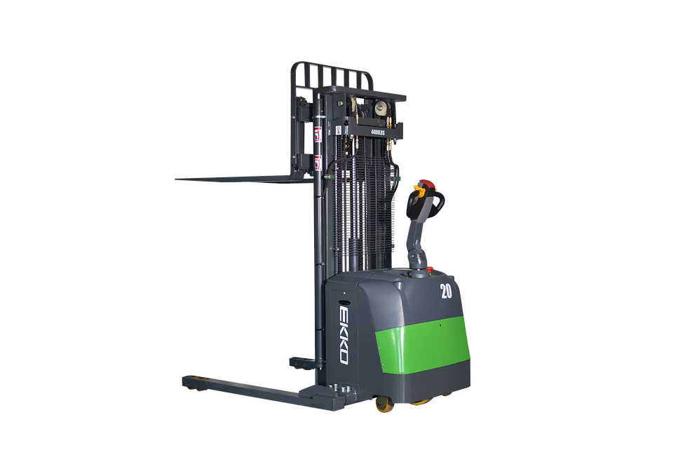 EKKO Lithium Straddle Stacker | Side-Shifting | 189" Lift Height | 4400 lb Capacity | EB20CS-189LI