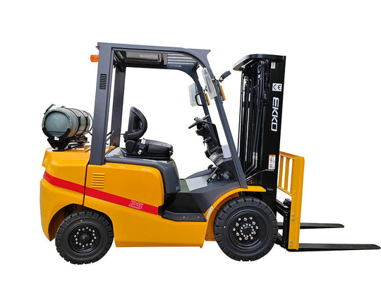 EKKO Pneumatic Propane Forklift (LPG) 5,000 lbs cap, 185" Lift Height - EK25TLP