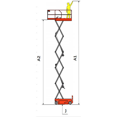 EKKO Lithium Aerial Work Platform Lift Height 32.8' (394'') - ES100E-LI