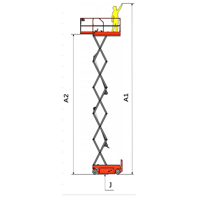 EKKO Aerial Work Platform Lift Height 13' (157'') - ES40E