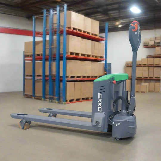 EKKO Full Powered Lithium Electric Walkie Pallet Truck with 3300 lb Load Capacity - EP15JLi