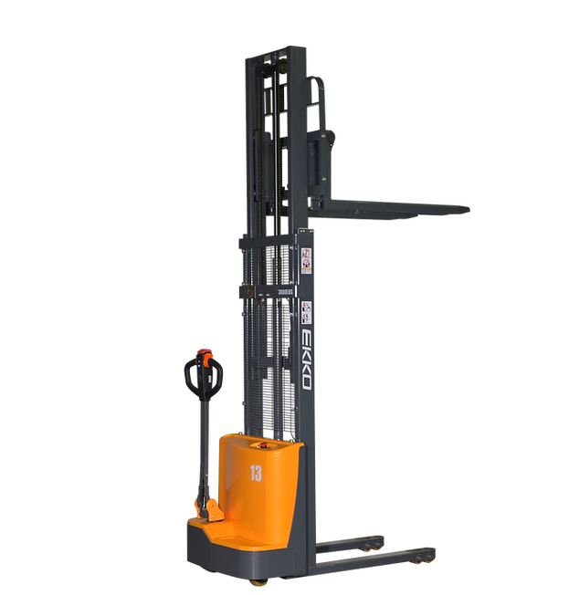 EKKO Electric Straddle Stacker | Fork Over | 118" Lift Height | 2800 lb Capacity | EB13CD