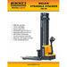 EKKO Electric Straddle Stacker | 138" Lift Height | 2800 lb Capacity | EB13E-138