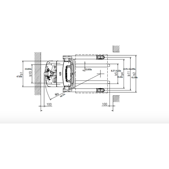 EKKO Lithium Straddle Stacker | Side-Shifting | 189" Lift Height | 4400 lb Capacity | EB16EAS-189Li
