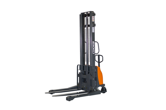 EKKO Semi-Electric Straddle Stacker | 118" Lift Height | 3300 lb Capacity | EA15A