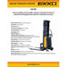 EKKO Semi-Electric Straddle Stacker | 119" Lift Height | 3300 lb Capacity | EA15B