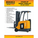 EKKO Stand-up Rider Forklift, 4000 lb Cap., 216" Lift Ht. 48V - EK18RF