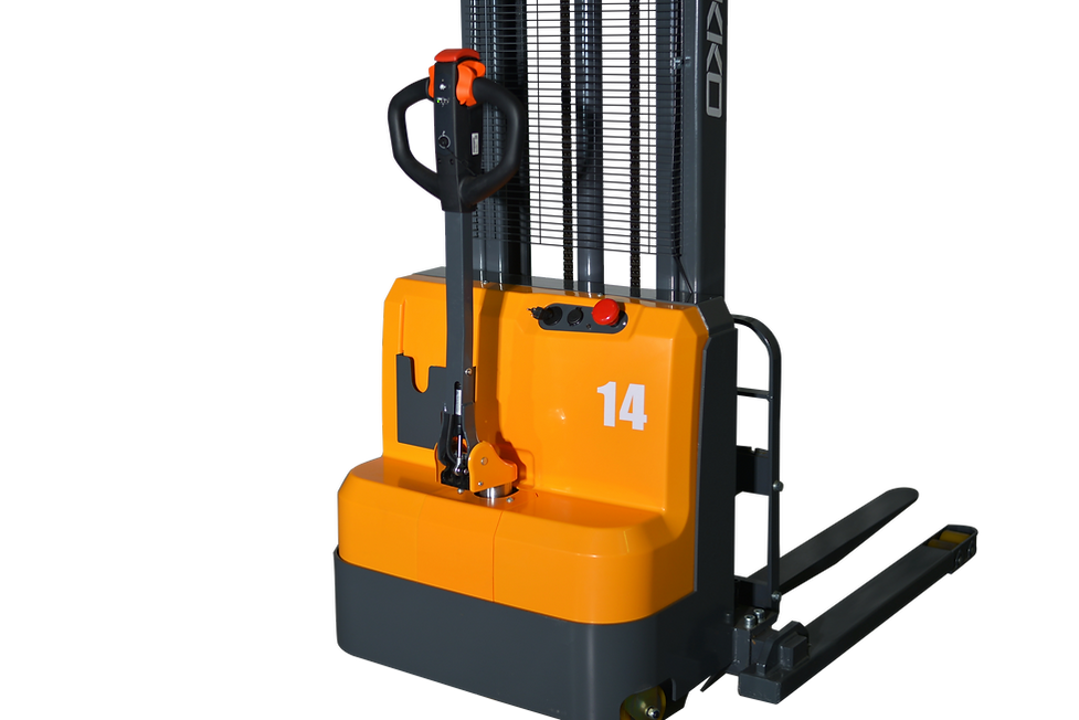 EKKO Electric Straddle Stacker | 138" Lift Height | 3000 lb Capacity | EB14C-138
