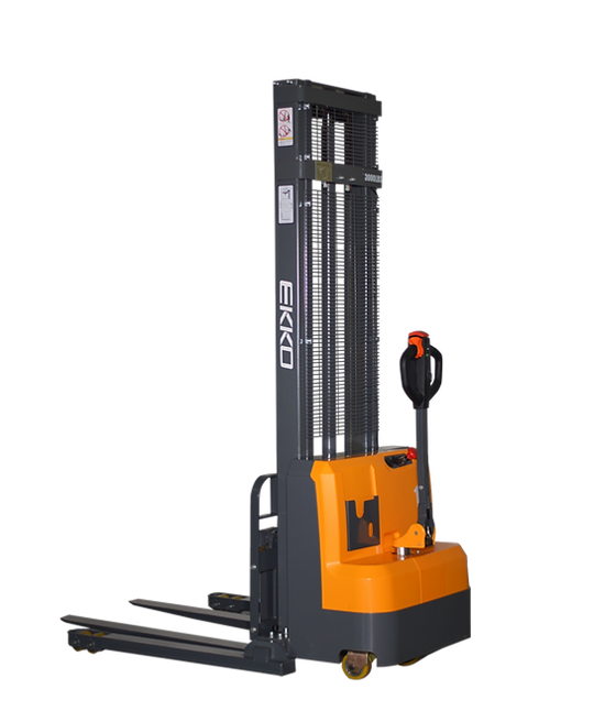 EKKO Electric Straddle Stacker | 138" Lift Height | 3000 lb Capacity | EB14C-138