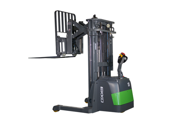 EKKO Lithium Walkie Reach Truck 3300 lb Cap., 189" Height, Side Shift - ER15-216LI