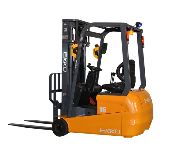 EKKO 3-Wheel Electric Forklift | 177" Lift Height | 3500 lb Cap | EK16A-177
