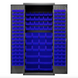 Durham 2500-138B-5295 Cabinet, 16 Gauge, 138 Blue Bins, 36 X 24 X 84