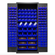 Durham 2500-138B-5295 Cabinet, 16 Gauge, 138 Blue Bins, 36 X 24 X 84