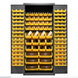 Durham 2500-138B-95 Cabinet, 16 Gauge, 138 Yellow Bins, 36 X 24 X 84