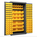 Durham 2501-BDLP-126-95 Cabinet, 16 Gauge, 126 Yellow Bins, 36 X 24 X 72