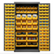 Durham 2501-BDLP-126-95 Cabinet, 16 Gauge, 126 Yellow Bins, 36 X 24 X 72