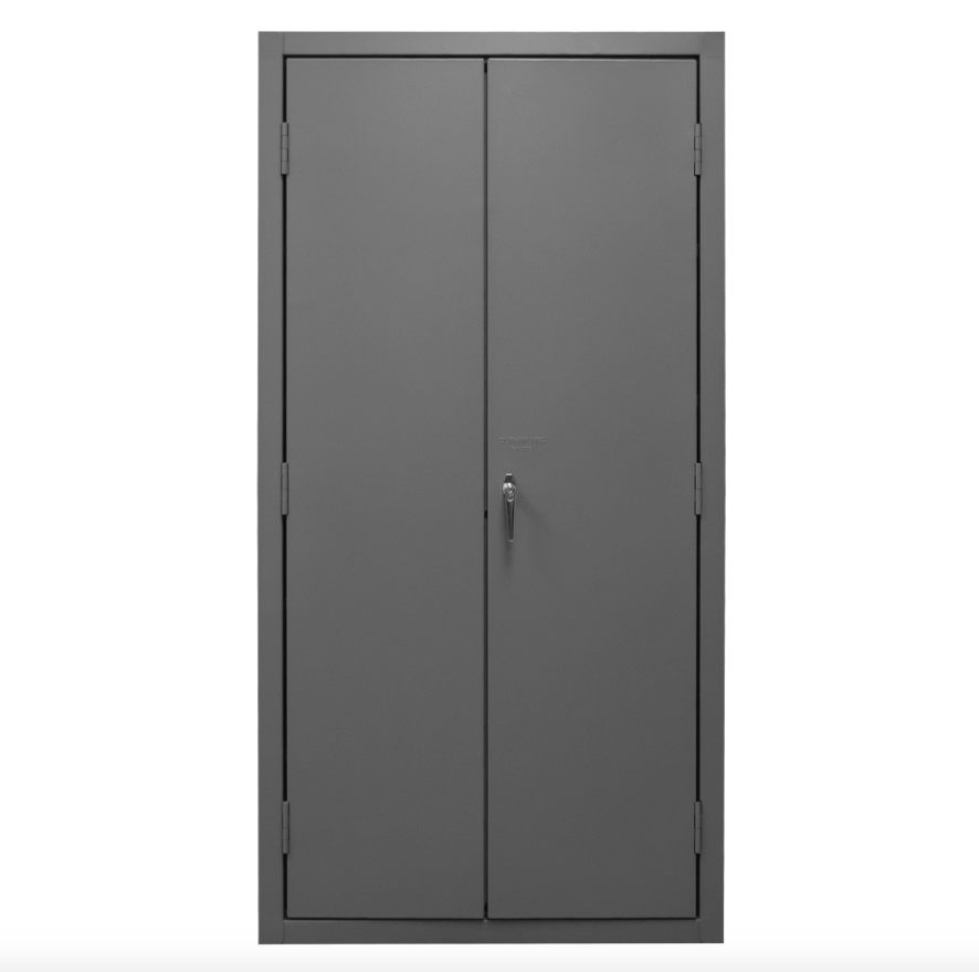 Durham 2501-BDLP-126-5295 Cabinet, 16 Gauge, 126 Blue Bins, 36 X 24 X 72