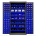 Durham 2501-BDLP-126-5295 Cabinet, 16 Gauge, 126 Blue Bins, 36 X 24 X 72