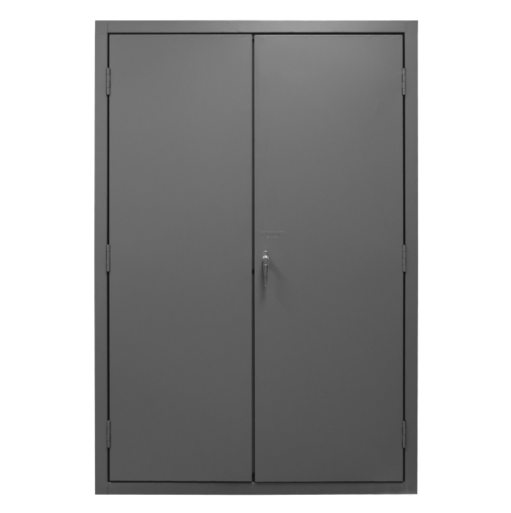 Durham 2502-138-3S-1795 Cabinet, 16 Gauge, 3 Shelves, 138 Red Bins, 48 X 24 X 72