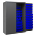 Durham 2502-186-5295 Cabinet, 16 Gauge, 186 Blue Bins, 48 X 24 X 72