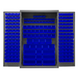 Durham 2502-186-5295 Cabinet, 16 Gauge, 186 Blue Bins, 48 X 24 X 72