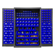 Durham 2502-186-5295 Cabinet, 16 Gauge, 186 Blue Bins, 48 X 24 X 72