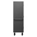 Durham 2502M-BLP-18-2S-95 Mobile Cabinet, 16 Gauge, 2 Shelves, 18 Yellow Bins, 50-9/16 X 24 X 81