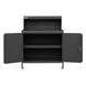 Durham 3000RSLF-95 Stationary Workstation, 1 Fixed Shelf, Riser, 2 Doors, 36-1/8 X 24-1/4 X 46-7/8