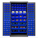 Durham 3501-BDLP-132-5295 Cabinet, 14 Gauge, 132 Blue Bins, 36 X 24 X 72