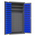 Durham 3501-DLP-60DR11-96-2S5295 Cabinet, 14 Gauge, 60 Drawers, 96 Blue Bins, 2 Shelves, 36 X 24 X 72