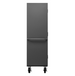 Durham 3501M-BLP-12-2S-1795 Mobile Cabinet, 14 Gauge, 2 Shelves, 12 Red Bins, 36 X 24 X 81