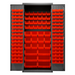 Durham 3500-138B-1795 Cabinets, 14 Gauge, 138 Red Bins, 36 X 24 X 84