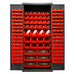 Durham 3500-138B-1795 Cabinets, 14 Gauge, 138 Red Bins, 36 X 24 X 84