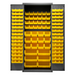 Durham 3500-138B-95 Cabinets, 14 Gauge, 138 Yellow Bins, 36 X 24 X 84