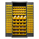Durham 3500-138B-95 Cabinets, 14 Gauge, 138 Yellow Bins, 36 X 24 X 84