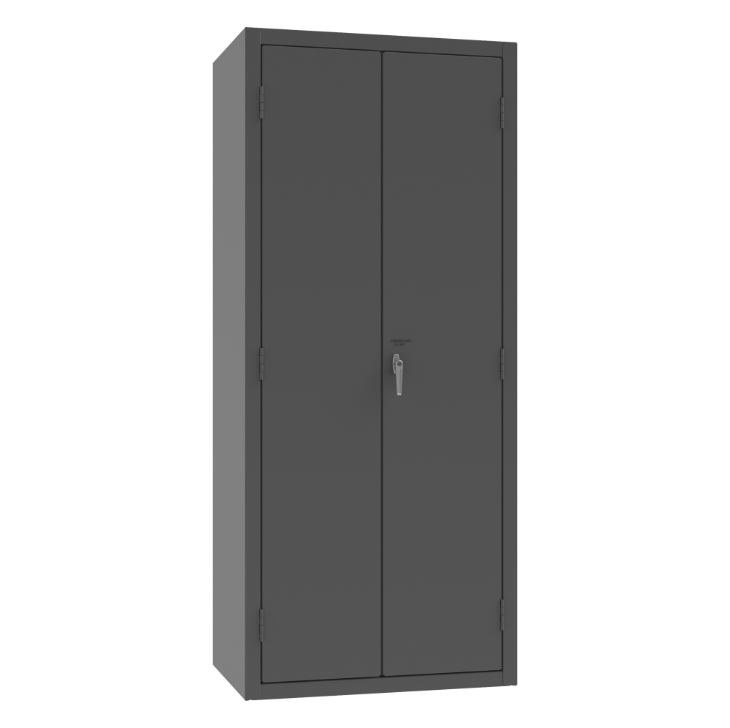 Durham 3500-HDL-95 Janitorial Cabinet, 14 Gauge, 5 Shelves, 36 X 24 X 84