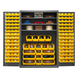 Durham 3502-138-3S-95 Cabinet, 14 Gauge, 3 Shelves, 138 Yellow Bins, 48 X 24 X 72