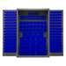 Durham 3502-186-5295 Cabinet, 14 Gauge, 186 Blue Bins, 48 X 24 X 72