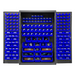 Durham 3502-186-5295 Cabinet, 14 Gauge, 186 Blue Bins, 48 X 24 X 72