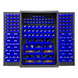 Durham 3502-186-5295 Cabinet, 14 Gauge, 186 Blue Bins, 48 X 24 X 72
