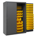 Durham 3502-186-95 Cabinet, 14 Gauge, 186 Yellow Bins, 48 X 24 X 72