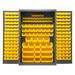 Durham 3502-186-95 Cabinet, 14 Gauge, 186 Yellow Bins, 48 X 24 X 72